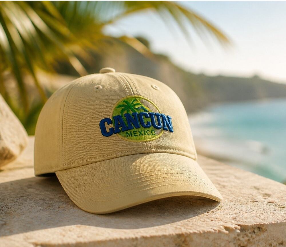 Caribbean Side Cancun Women's Light Brown Adjustable Baseball Cap